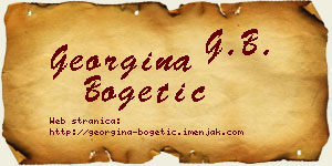 Georgina Bogetić vizit kartica